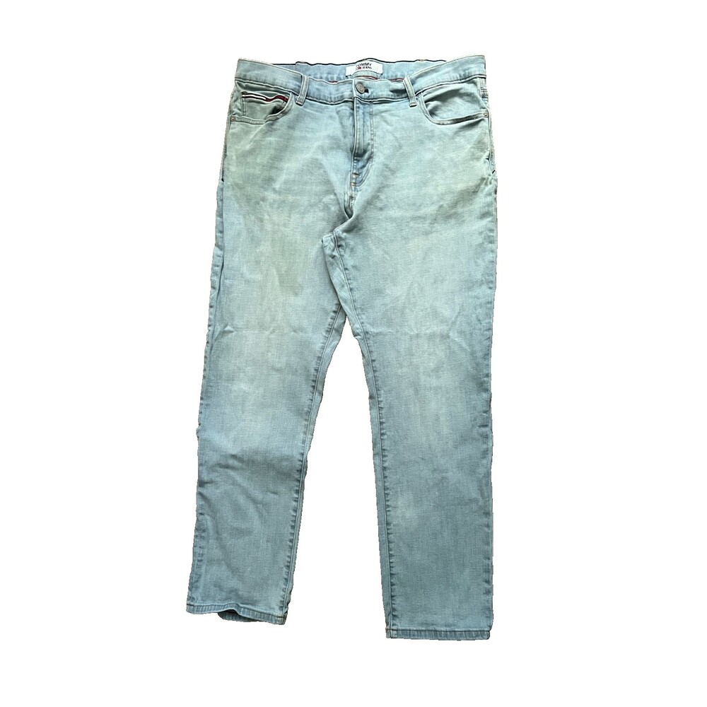 Tommy Hilfiger Men’s Jeans Light Wash Denim Straight Leg Midrise Casual Sz 38x30